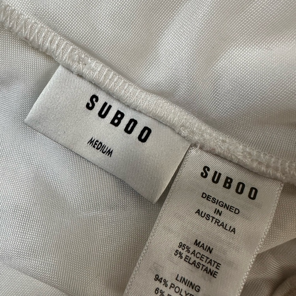 Suboo - The Liz Rouched Crop Reversible Top - Cream - Picture 10 of 11